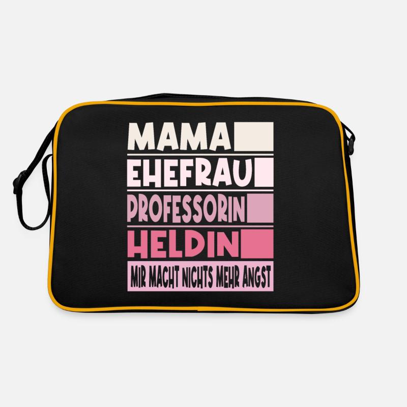Professorin Mama Ehefrau Heldin Retro Tasche