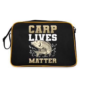 La vie de la carpe compte Pêche à la carpe Chasse au poisson - Sac Retro - noir/or - Dos