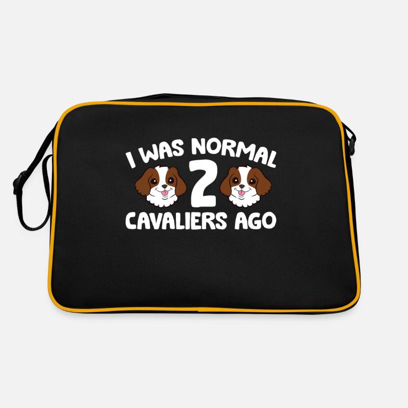 Ich war normal 2 Cavaliers vor Cavalier King Retro Tasche