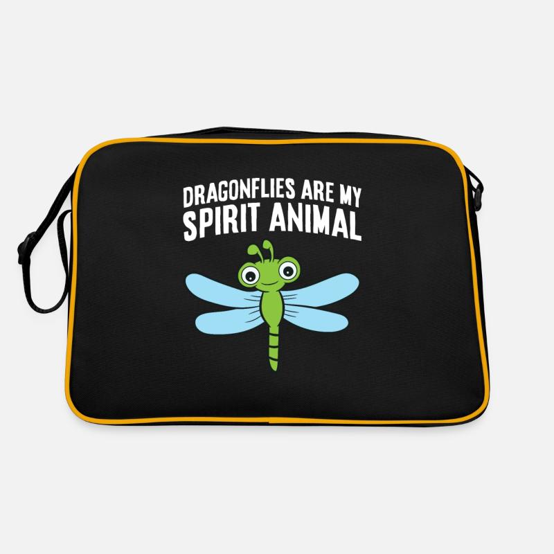 Libellen sind mein Seelentier Niedliche Libelle Retro Tasche