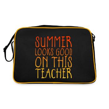 Summer Looks Good On This Teacher 4 - Retro Bag - black/gold - Back