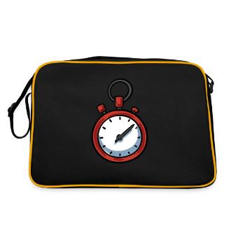 Clock Stopwatch - Retro Bag - black/gold - Back