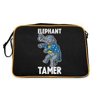 Elephant Tamer Elephant Gift - Retro Bag - black/gold - Back