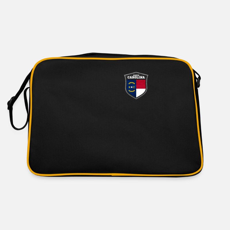 North Carolina - Retro Tasche - Schwarz/Gold