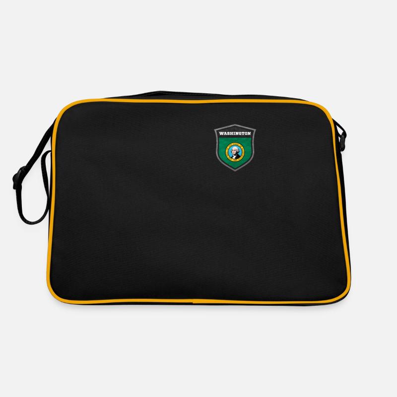 Washington - Retro Tasche - Schwarz/Gold