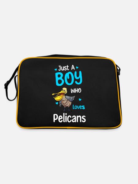 Juste un garçon qui aime les pélicans - Sac Retro - noir/or - Dos