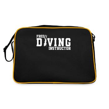 Free Diving Instructor Funny Freediving Diver - Retro Bag - black/gold - Back