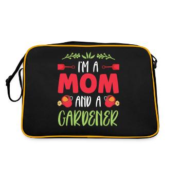 Je suis une mère et une jardinière jardinière - Sac Retro - noir/or - Dos