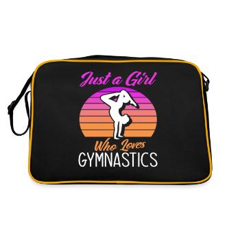 Filles Gymnastique Gymnaste Artistique - Sac Retro - noir/or - Dos