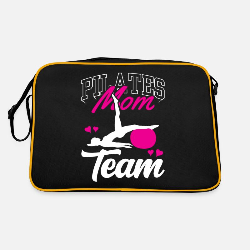 Pilates Mama Team Mutter Mami Liebhaber Retro Tasche