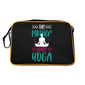 Cette mère aime le yoga maman maman passe-temps - Sac Retro - noir/or - Dos