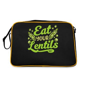 Eat Your Lentils Lentil Soup Food Lentil - Retro Bag - black/gold - Back