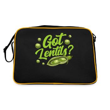 Lentils Have Lovers Lens Lentil Soup Food - Retro Bag - black/gold - Back