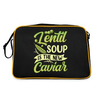 Lentil Soup Is The New Caviar Lens Lentils - Retro Bag - black/gold - Back