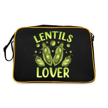 Lentil Lover Lens Lovers Food Lentils - Retro Bag - black/gold - Back