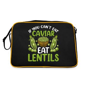 If You Don't Eat Caviar Can Eat Lentils - Retro Bag - black/gold - Back