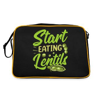 Start eating lentils Lentil soup - Retro Bag - black/gold - Back