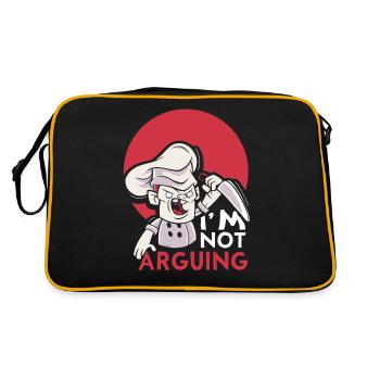 I Argue Me Don't Argue Argument - Retro Bag - black/gold - Back
