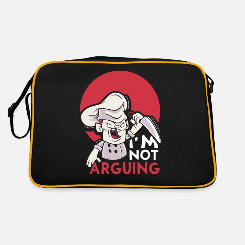 Ich Streite Mich Nicht Argument Argumentieren Retro Tasche