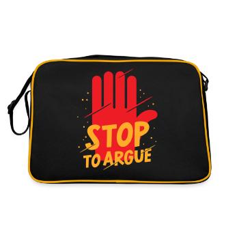 Stop Arguing Argument - Retro Bag - black/gold - Back