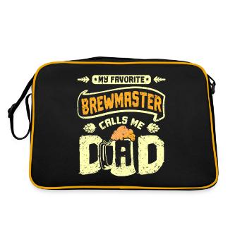 My favorite brewmaster calls me dad - Retro Bag - black/gold - Back