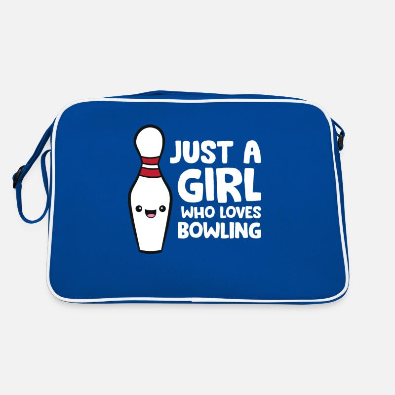 Nur ein Mädchen, das Bowling liebt Retro Tasche