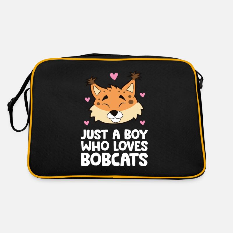 Just a Boy Who Loves Bobcats Retro Bag