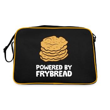 Powered By Frybread - Retro Bag - black/gold - Back
