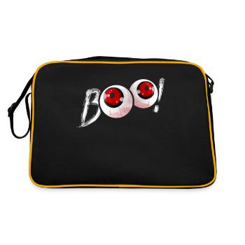 Scary BOO eyeballs For Halloween - Retro Bag - black/gold - Back