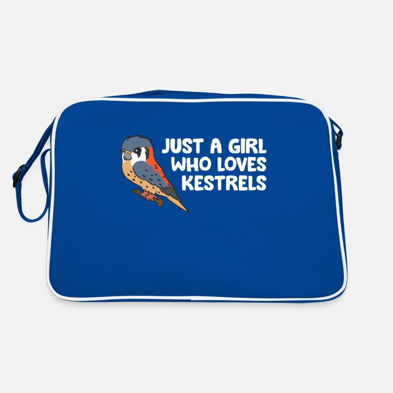 Nur ein Mädchen, das Turmfalken liebt Retro Tasche