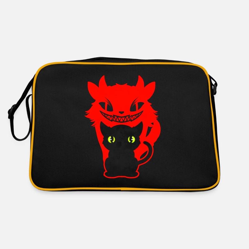 Chat avec ombre maléfique pour Halloween Sac Retro