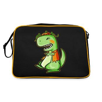 Tyrannosaurus Rex T-Rex avec gilet et citrouille pour - Sac Retro - noir/or - Dos