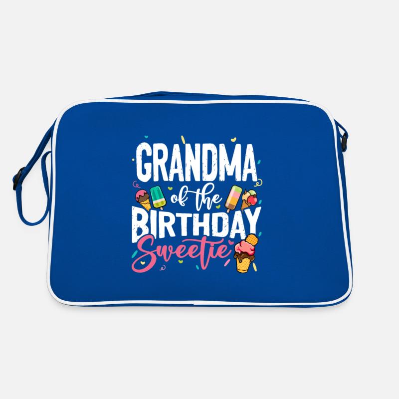 Fête de la crème glacée Anniversaire Grand-mère Gaufrier Sac Retro