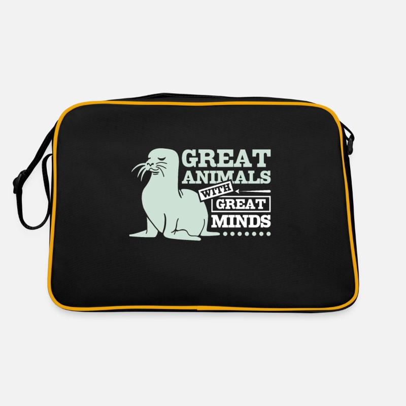 Great animals with great minds seals Retro Tasche