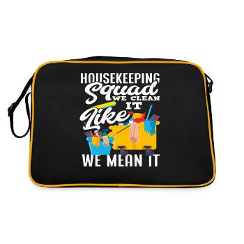 Haushälterin Truppe - Retro Tasche - Schwarz/Gold - Hinten