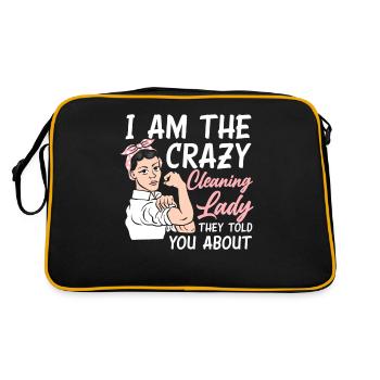 Crazy housekeeper - Retro Bag - black/gold - Back