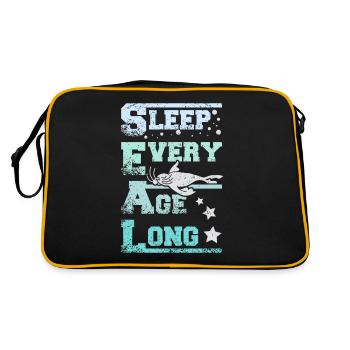 Sleep every age long seals - Retro Tasche - Schwarz/Gold - Hinten