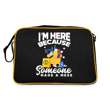 Housekeeper Cleaning Lady Caretaker - Retro Bag - black/gold - Back