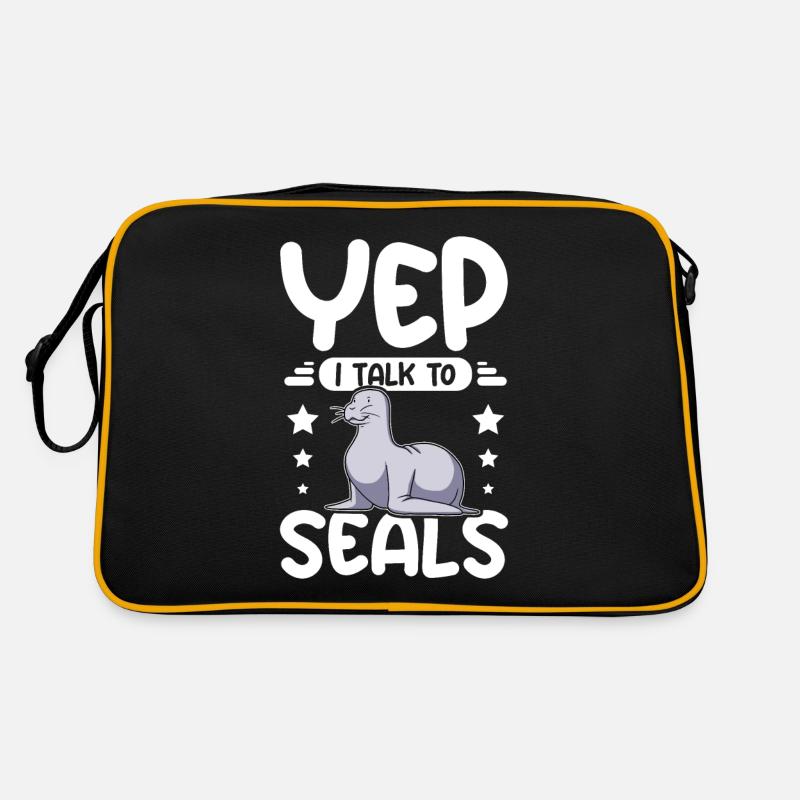 Yep I talk to seals Retro Tasche