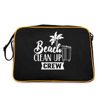 Beach Clean Up Team Beach Cleaning Beach - Retro Bag - black/gold - Back