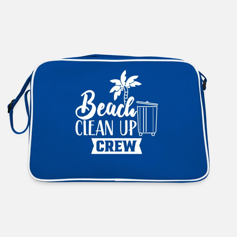 Beach Clean Up Mannschaft Strandreinigung Strand Retro Tasche