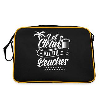 Nettoyons toutes les plages Nettoyage de plage - Sac Retro - noir/or - Dos