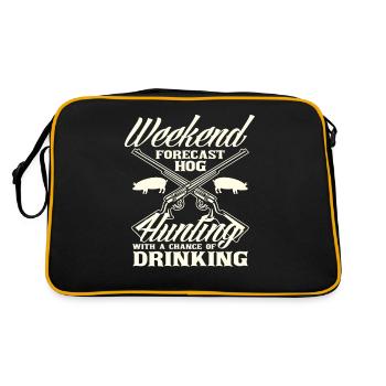 Chasseur de cochon Chasseur de cochons disant cadeau - Sac Retro - noir/or - Dos