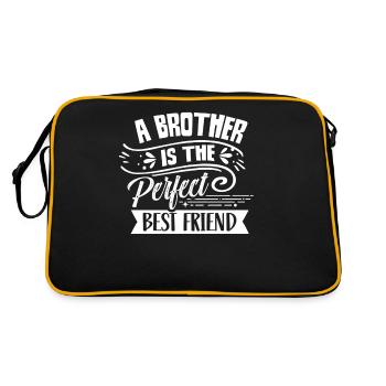 Un frère est le meilleur ami parfait frères - Sac Retro - noir/or - Dos