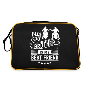 Mon frère est mon meilleur ami frères équipe - Sac Retro - noir/or - Dos