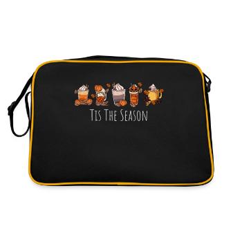 Latte Macchiato Kaffee - Retro Tasche - Schwarz/Gold - Hinten