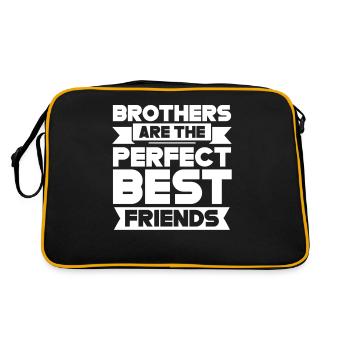 Les frères sont le meilleur ami parfait - Sac Retro - noir/or - Dos