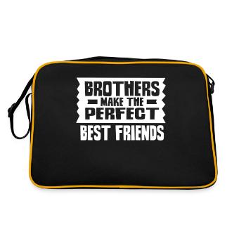 Les frères sont le meilleur ami parfait - Sac Retro - noir/or - Dos