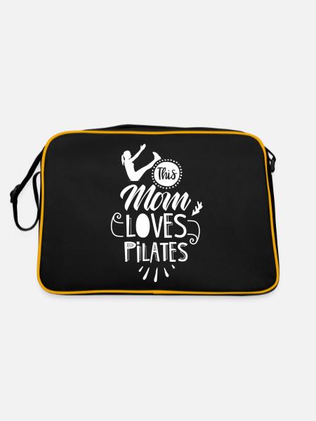 Cette mère aime Pilates Maman Amant Maman - Sac Retro - noir/or - Dos