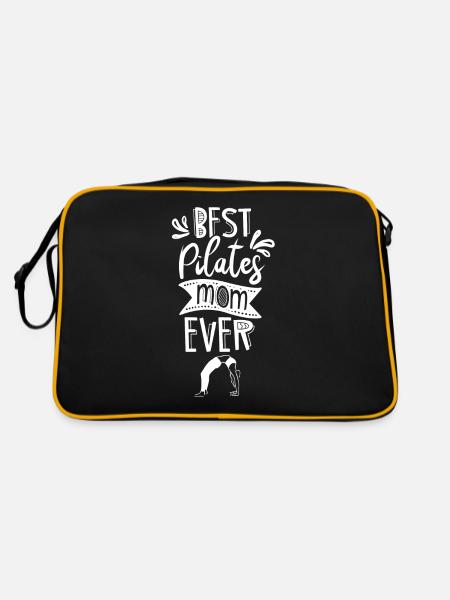Meilleure mère pilates jamais amoureuse maman - Sac Retro - noir/or - Dos